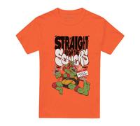 (L, Orange) TMNT Unisex Adult Mutant Mayhem Raph Sewers T-Shirt