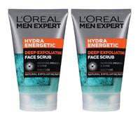 L’Oréal Men Expert Hydra Energetic Deep Exfoliating Face Scrub 100ml (Pack Of 2)