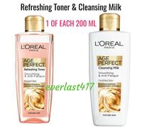 L’Oreal Paris Age Perfect Cleansing Milk & Toner 2 x 200ml Skincare Set, 1 Each