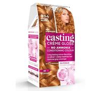 L’Oréal Paris Ammonia Free Semi-Permanent Hair Dye, 834 Blond Ambre, Natural Looking Finish, For up to 28 Shampoos, Casting Crème Gloss, 1 Application