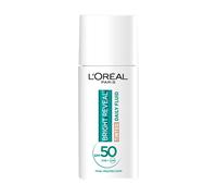 L’Oréal Paris Bright Reveal UV Fluid Tinted Glow - Pearl - SPF 50+ for Face, 3% Niacinamide and UVB + UVA Protection, Protects, Prevents and Corrects Dark Spots, Sunspots and Age Spots, 50ml