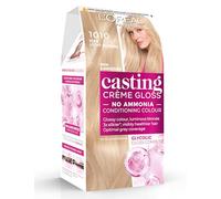 Casting Crème Gloss 1010 Iced Light Blonde: A no-ammonia, semi-permanent hair colour lasting 32 washes. Get up to 3x glossier, 4x silkier, healthier hair with a luminous iced light blonde.
