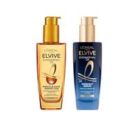 L’Oréal Paris Elvive Extraordinary Oil Nourished Hair Treatment Set, Ultimate Day & Night Routine for Dry Hair, Bundle 2 x 100ml