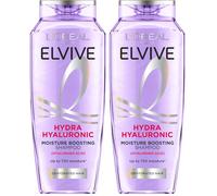 L’Oréal Paris Elvive Hydra Hyaluronic Moisture Boosting Shampoo, with Hyaluronic Acid, for Dry & Dehydrated Hair, Suitable for all hair textures, 400ml (Pack of 2)