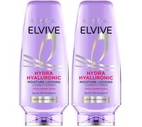 L’Oréal Paris Elvive Hydra Hyaluronic Moisture Locking Conditioner, with Hyaluronic Acid, for Dry & Dehydrated Hair, Suitable for all hair textures, 300ml (Pack of 2)