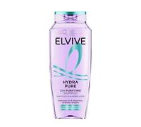 L’Oréal Paris Elvive Hydra Pure 72H Purifying Shampoo, with Hyaluronic & Salicylic Acids, for Oily Scalp & Dehydrated Lengths, Suitable for all hair textures, 400ml