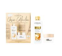 L’Oréal Paris Gift Set, Includes Cleansing Milk and Moisturiser, Age Perfect Collagen Anti-Ageing Routine For Smoothing and Retightening, Classic Collection