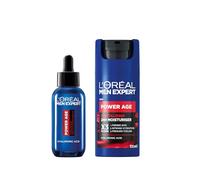 L’Oréal Paris Men Expert Power Bundle Gift Set for Men, Revitalising Moisturiser XL 100ml and Multi-action Serum 30ml, Power Age Duo With Hyaluronic Acid, for Dull and Dry Skin