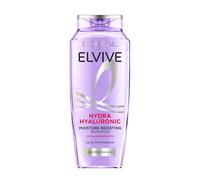 L’Oréal Paris Shampoo For Dry Hair And Dehydration, Elvive Hydra Hyaluronic With Hyaluronic Acid, 72H Moisture Boost For Bouncy And Shiny Hair, Weightlessly Plumps Hair Fibre With No Weigh Down, 400ml