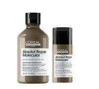 L'Oreal Professionnel Serie Expert Absolut Repair Molecular Hair Shampoo 300ml & Leave-In-Mask 100ml Duo in Clear L'Oreal Professionnel Clear