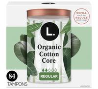 L. Organic Cotton Tampons - Regular 42 Count x 2 Pack (84 Count Total)
