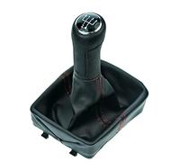 L&P 255-1 Gear Stick Cuff with Red Stitching and Gear Knob + Frame GTI Look for VW Polo 9N 9n2 9n3 Complete Kit Plug & Play Replacement Part