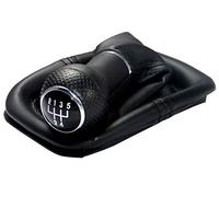 L&P A252 Gear Stick Gaiter in Black + Gear Stick Knob + Frame, Complete Set with 5 Gears, 23mm, Knob, Plug & Play Replacement Part for 1J0711113