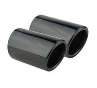 L & P A287 2 Exhaust Trims, Exhaust Trim, Black Chrome Stainless Steel Polished, Plug & Play Tailpipe Trim, Exhaust Trim, Exhaust Pipe