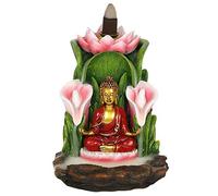 L&P Backflow Incense Cone Burner Lotus Buddha Design