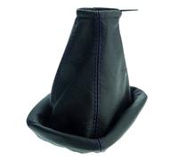 L & P Car Design A0006-2 100% Genuine Leather Black Gear Stick Gaiter with Blue Stitching