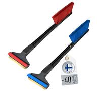 L&P Car Design GmbH MURSKA Car Ice Scraper with Brass Blade and Integrated Snow Brush - Set of 2