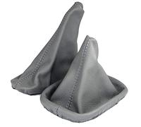L & P Car Design L&P A0022 Gearshift Boot + handbrake Boot Compatible with BMW 3 Series e46 100% Genuine Leather Grey