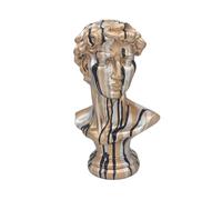 L & P Home & Gifts DRIP Art David, Resin, White, Gold, 24 x 17 x 37 cm