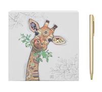 L & P Home & Gifts Gina Giraffe Memo Block | Designed By Bug Art | Artistic Square Memo Block For Office, Home or Schools | Murphy Mutt Memo Pad Block With Lovely Designs