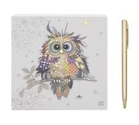 L & P Home & Gifts Lesser & Pavey Bug Art Otto Owl Memo Block Pad