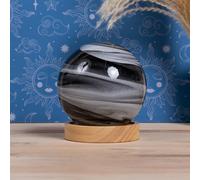L & P Home & Gifts Lesser & Pavey LED Cosmic Planet Lamp Grey 12cm | LED Night Light | Touch-Control Bedside Table Lamp | Soft Glow Desk & Bedroom Lighting | Kids & Adults Ambient Lamp