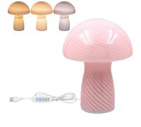 L & P Home & Gifts Lesser & Pavey Mushroom Pink Led Decor Table Lamp