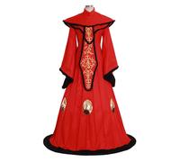 (L) Padme Queen Red Dress Halloween Carnival Party Dress