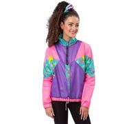 (L, Pastel) Smiffys Womens/Ladies 80s Costume Windbreaker