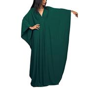 L-Peach Women Bohemian Kaftan Maxi Loungewear Nightgown Kimono Oversized Sleepwear Beach Dress Cover ups