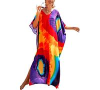 L-Peach Women's Summer Long Beach Dress Kimono Maxi Kaftan Cover ups