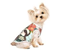 L Pet Breathable Sleeveless Animal Sloth Mint Green Print T-Shirt - Small to Medium Cats, Puppy, Yorkie, Dachshund, French Bulldog