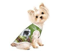 L Pet Breathable Sleeveless Cute Rabbits Print T-Shirt - Small to Medium Cats, Puppy, Yorkie, Dachshund, French Bulldog