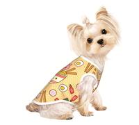 L Pet Breathable Sleeveless Delicious Sweet Ramen Print T-Shirt - Small to Medium Cats, Puppy, Yorkie, Dachshund, French Bulldog