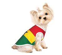 L Pet Breathable Sleeveless Flag of Ghana Print T-Shirt - Small to Medium Cats, Puppy, Yorkie, Dachshund, French Bulldog