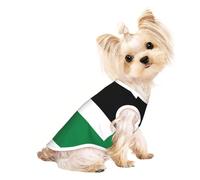 L Pet Breathable Sleeveless Flag of the State of Palestine Print T-Shirt - Small to Medium Cats, Puppy, Yorkie, Dachshund, French Bulldog