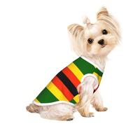 L Pet Breathable Sleeveless Flag of Zimbabwe Print T-Shirt - Small to Medium Cats, Puppy, Yorkie, Dachshund, French Bulldog