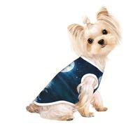 L Pet Breathable Sleeveless Night Sky Print T-Shirt - Small to Medium Cats, Puppy, Yorkie, Dachshund, French Bulldog