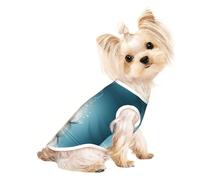 L Pet Breathable Sleeveless T-Shirt â€“ Lightweight Asian Lotus Flower Print Tank Top Outfit for Small Medium Dogs