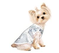 L Pet Breathable Sleeveless T-Shirt â€“ Lightweight boat Map Print Tank Top Outfit for Small Medium Dogs