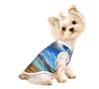 L Pet Breathable Sleeveless T-Shirt â€“ Lightweight Fantasy Farm Tractor Print Tank Top Outfit for Small Medium Dogs
