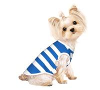 L Pet Breathable Sleeveless T-Shirt â€“ Lightweight Greek flag Print Tank Top Outfit for Small Medium Dogs