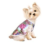 L Pet Breathable Sleeveless T-Shirt â€“ Lightweight Novelty Hummingbird Print Tank Top Outfit for Small Medium Dogs