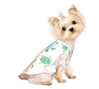 L Pet Breathable Sleeveless T-Shirt â€“ Lightweight Turtle write Print Tank Top Outfit for Small Medium Dogs