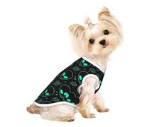 L Pet Breathable Sleeveless T-Shirt for Cats & Dogs - Lightweight Aliens Print Tank Top with Stretchy