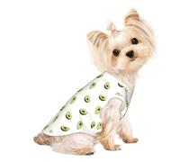 L Pet Breathable Sleeveless T-Shirt for Cats & Dogs - Lightweight cute Avocado Print Tank Top with Stretchy