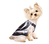 L Pet Breathable Sleeveless T-Shirt - Gothic Rose Flower Print Stretchy Vest, Lightweight Tank Top for Small to Medium Pets