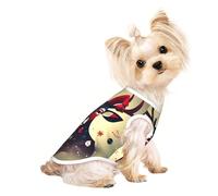 L Pet Breathable Sleeveless T-Shirt - Soft Christmas Deer Picture Print Stretchy Vest for Small Medium Dogs & Cats