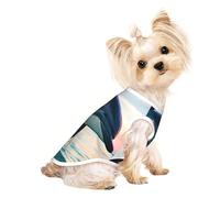 L Pet Breathable Sleeveless T-Shirt - Soft cute Dolphin jumping Print Stretchy Vest for Dogs & Cats, Lightweight Tank Top