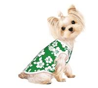 L Pet Breathable Sleeveless T-Shirt - Soft Hawaii Flower Print Stretchy Vest for Dogs & Cats, Lightweight Tank Top